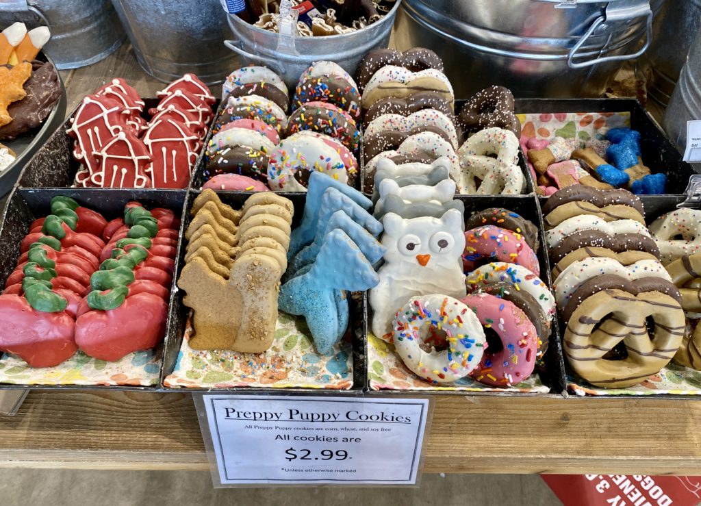 puppy treats on display